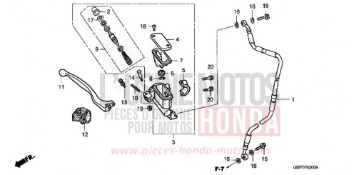 FR. BRAKE MASTER CYLINDER CR85R7 de 2007